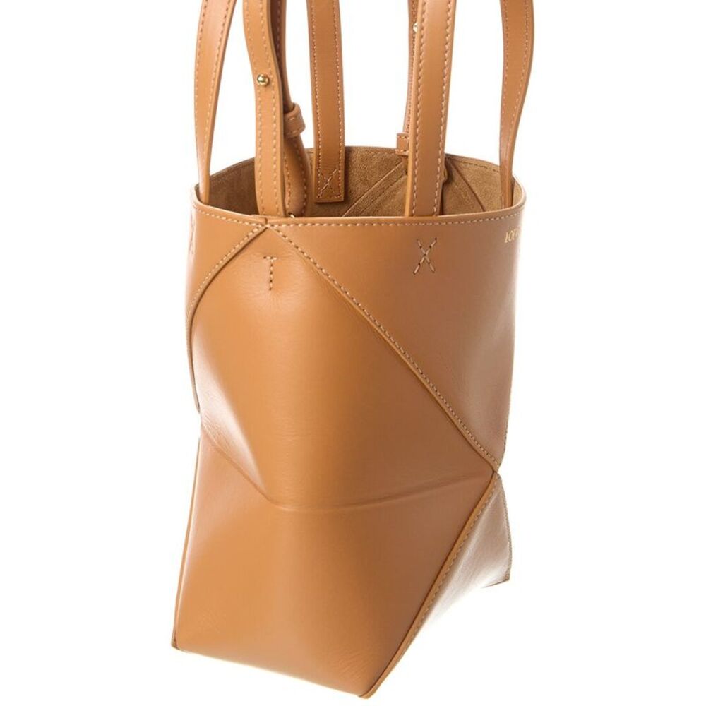 Loewe Puzzle Mini Leather Tote, Brown - Picture 3 of 4